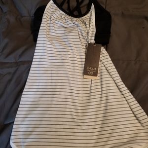 CALIA NWT stripe tank with built in bra